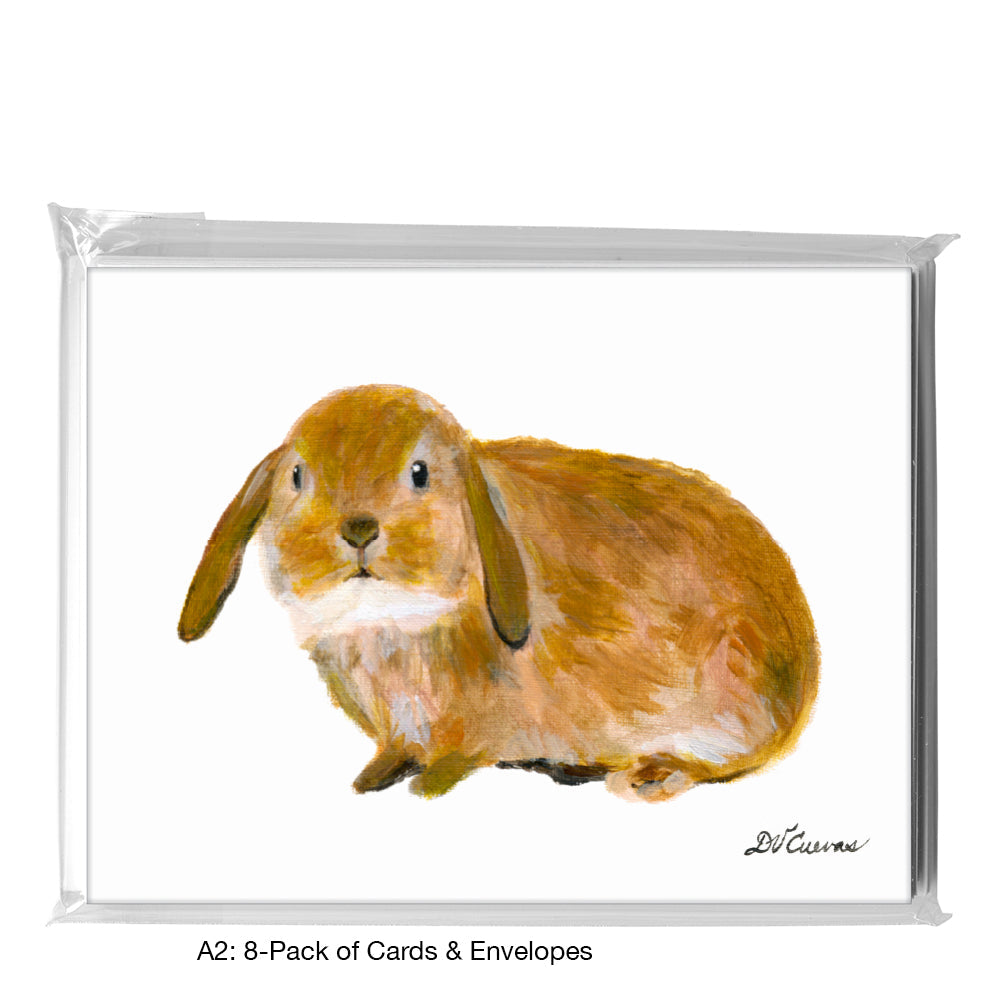 Brown Bunny, Greeting Card (7762A), A2 Card 8-Pack, www.printedcanvas.com