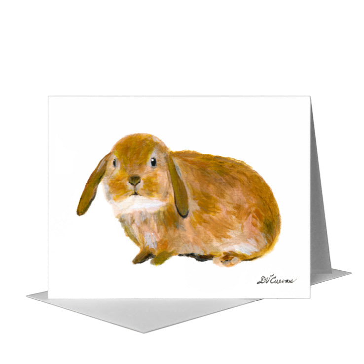 Brown Bunny, Greeting Card (#7762A), A2 Card Front, www.printedcanvas.com