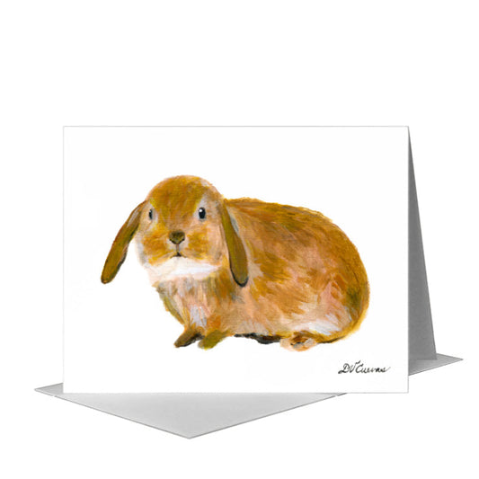 Brown Bunny, Greeting Card (#7762A) A2 Card Front, www.printedcanvas.com