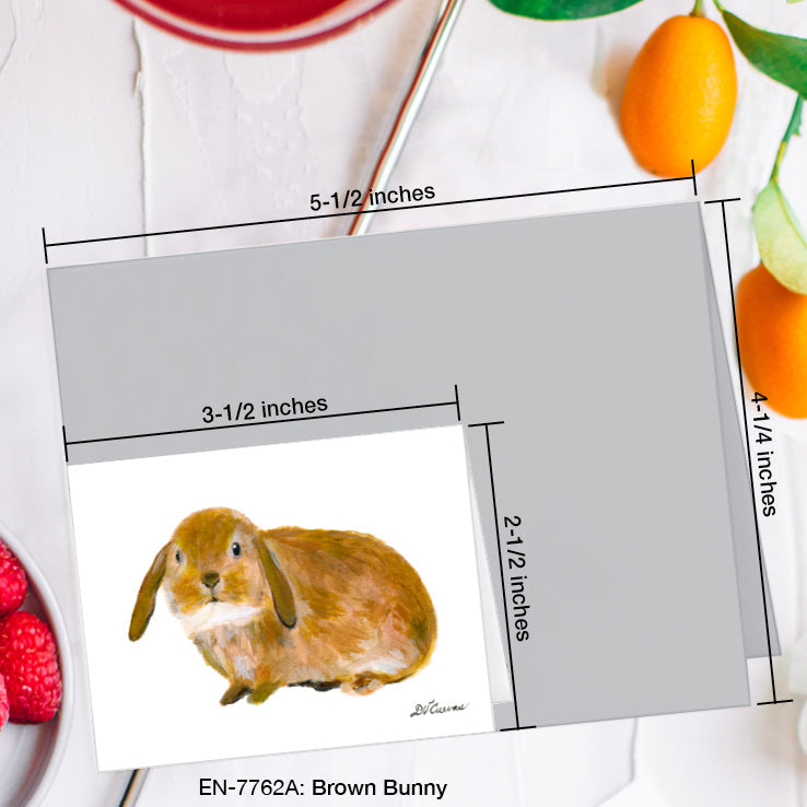 Brown Bunny, Greeting Card (7762A), Enclosure Card, www.printedcanvas.com