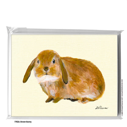 Brown Bunny, Greeting Card (#7762A)