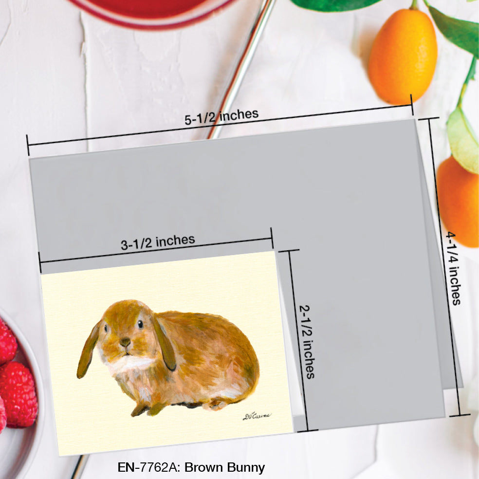 Brown Bunny, Greeting Card (#7762A)