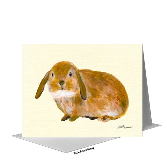 Brown Bunny, Greeting Card (#7762A)