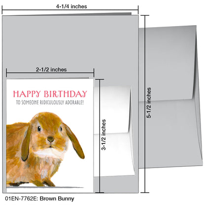 Brown Bunny, Greeting Card (7762E), Enclosure, printedcanvas.com