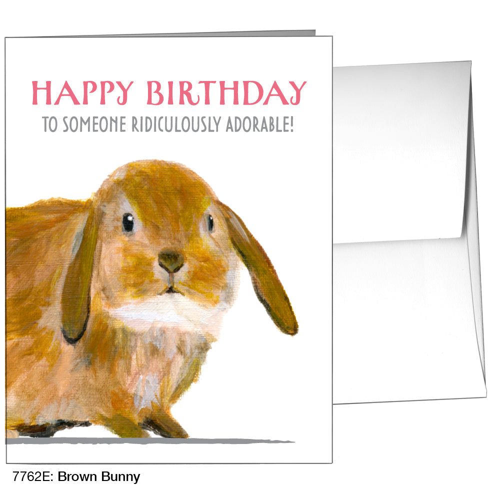Brown Bunny, Greeting Card (7762E), A2, printedcanvas.com
