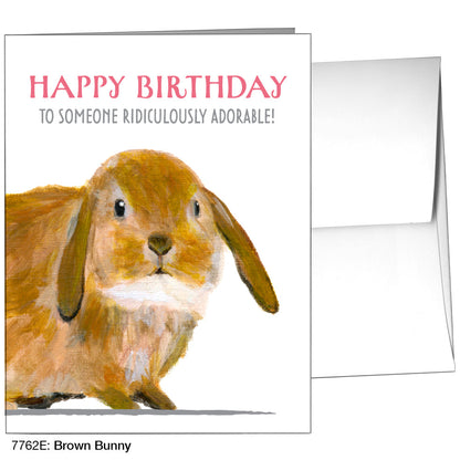 Brown Bunny, Greeting Card (7762E), A2, printedcanvas.com