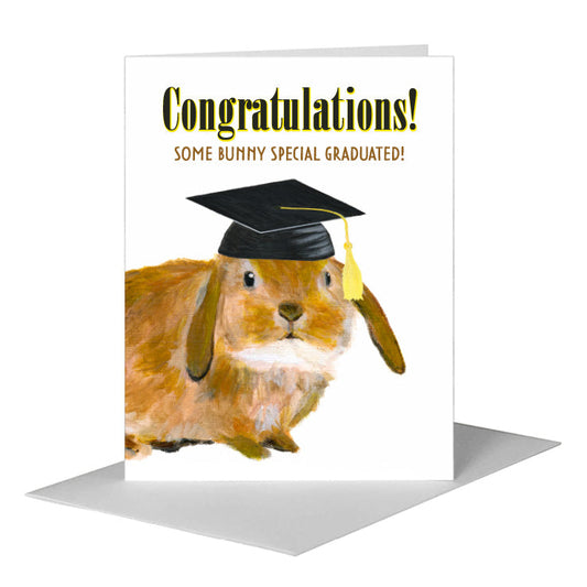 Brown Bunny, Greeting Card (#7762TA) A2 Card Front, www.printedcanvas.com