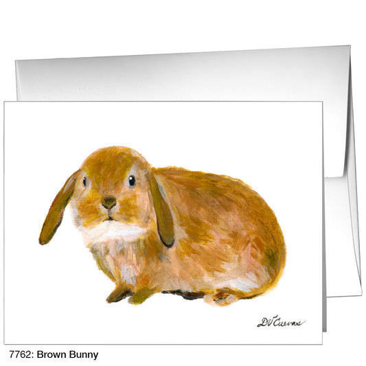Brown Bunny, Greeting Card (7762A), A2 Card Front, www.printedcanvas.com