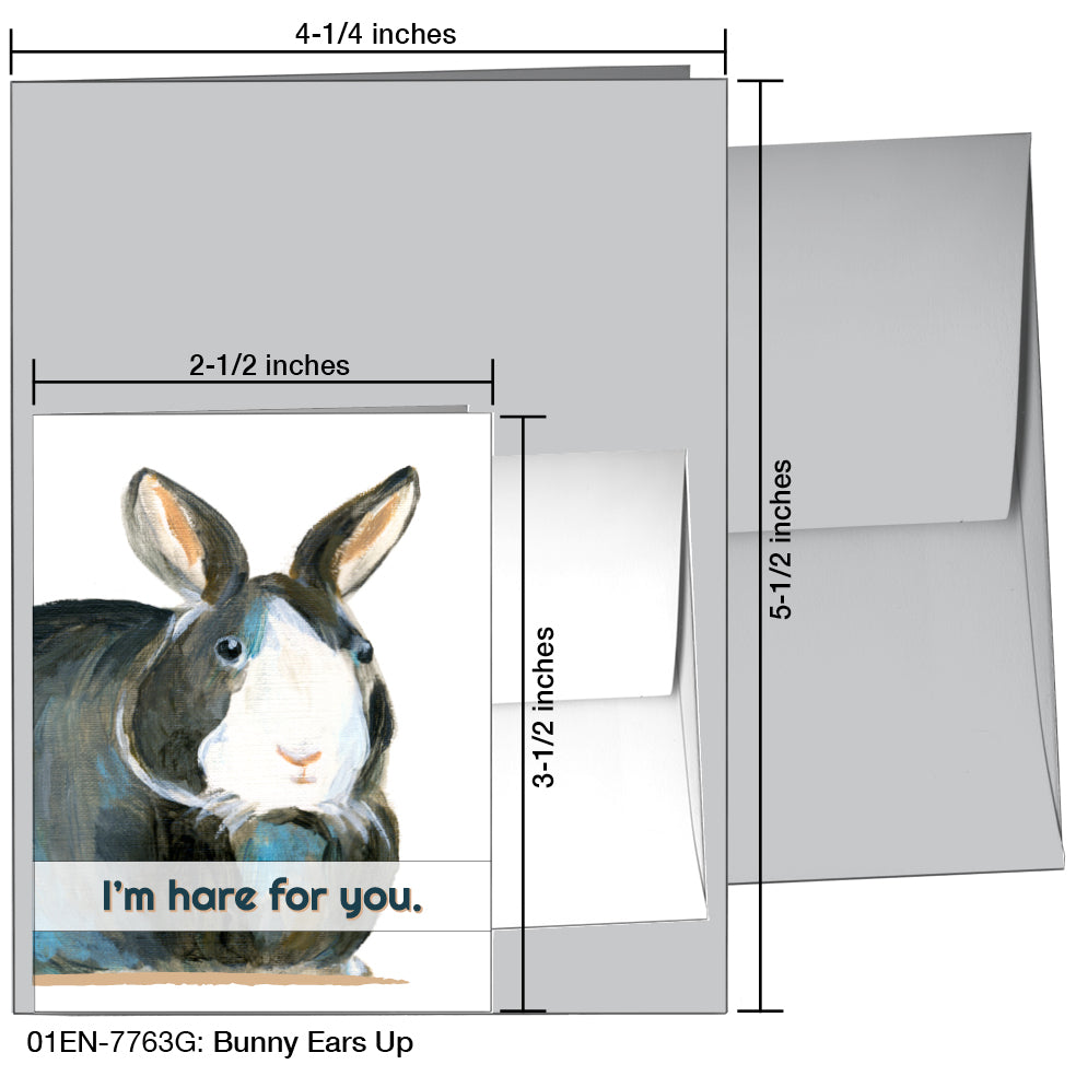 Bunny Ears Up, Greeting Card (7763G)