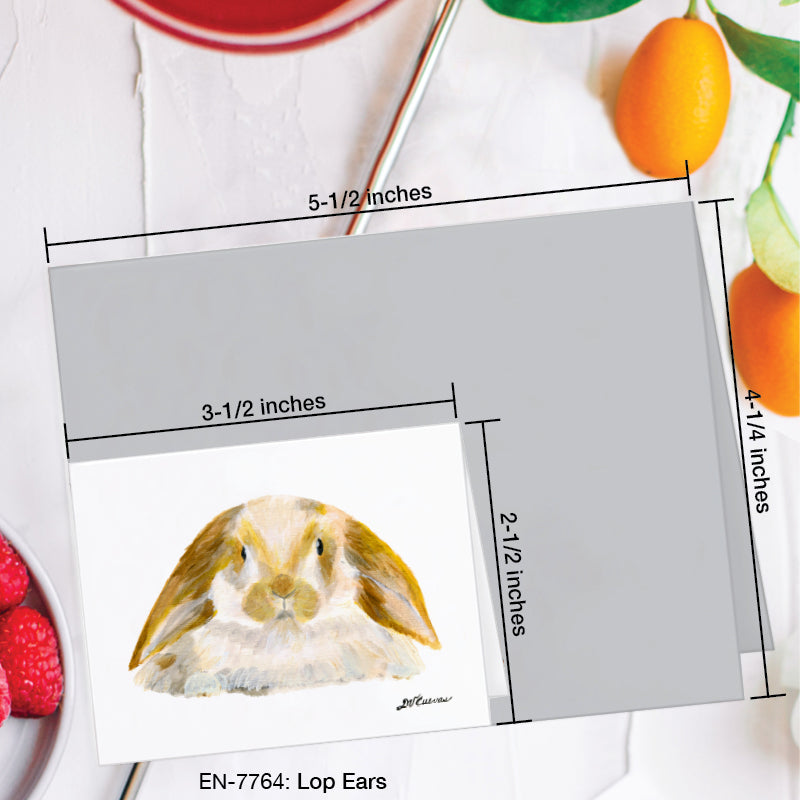 Lop Ears, Greeting Card (7764D), Enclosure Card, www.printedcanvas.com