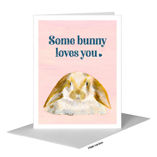 Lop Ears, Greeting Card (#7764A), A2 Card Front, www.printedcanvas.com