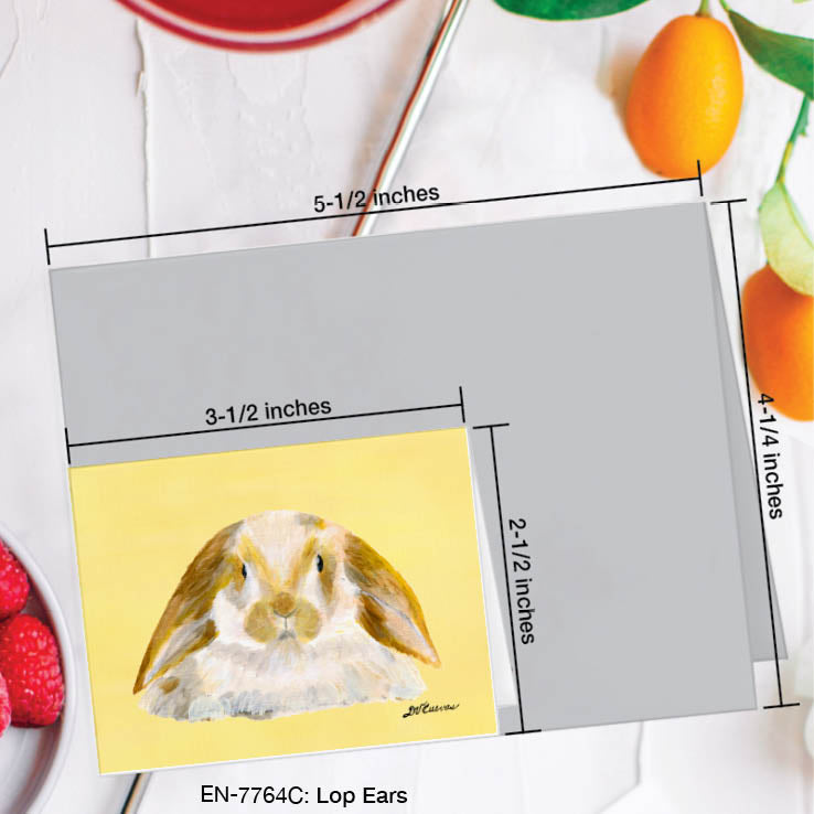 Lop Ears, Greeting Card (#7764C), Enclosure Card, www.printedcanvas.com