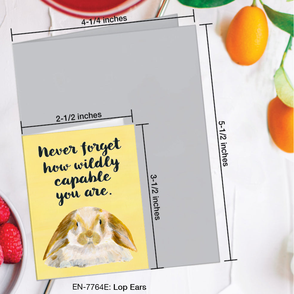 Lop Ears, Greeting Card (#7764E)
