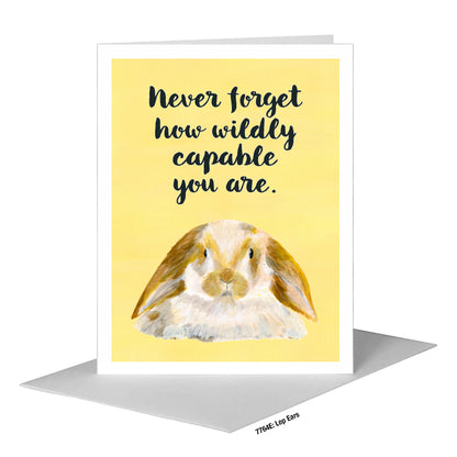 Lop Ears, Greeting Card (#7764E), A2 Card Front, www.printedcanvas.com
