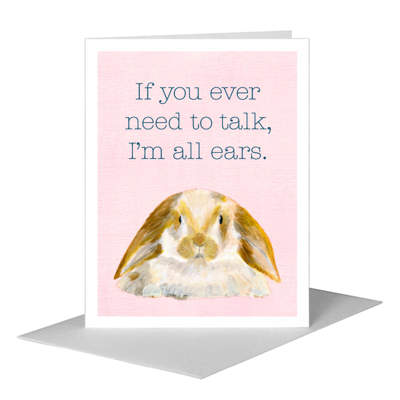 Lop Ears, Greeting Card (#7764G) A2 Card Front, www.printedcanvas.com