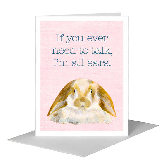 Lop Ears, Greeting Card (#7764G) A2 Card Front, www.printedcanvas.com