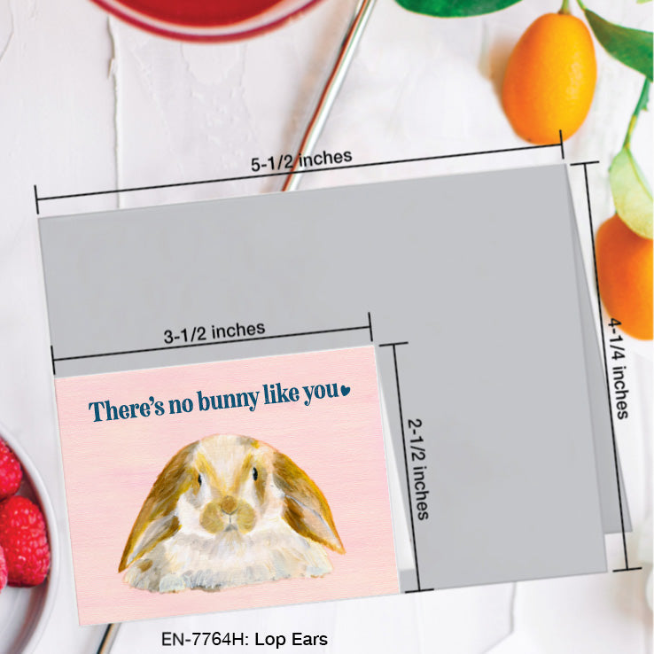 Lop Ears, Greeting Card (7764H), Enclosure Card, www.printedcanvas.com