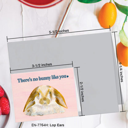 Lop Ears, Greeting Card (7764H), Enclosure Card, www.printedcanvas.com