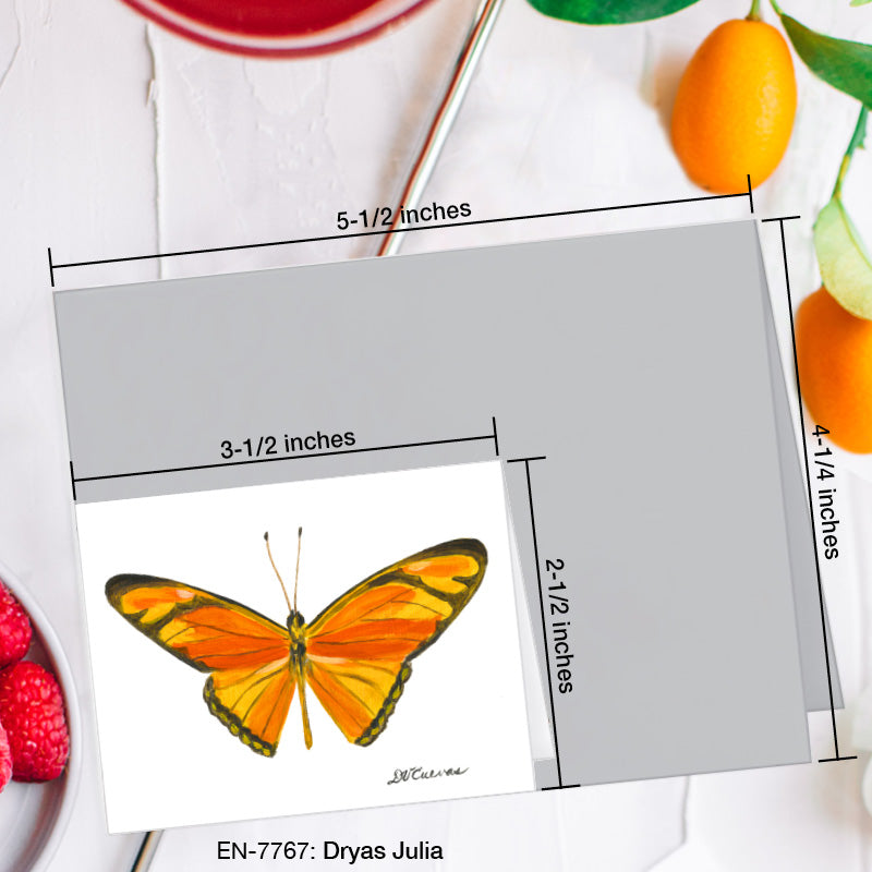 Dryas Julia Butterfly, Greeting Card (7767B), Enclosure Card, www.printedcanvas.com