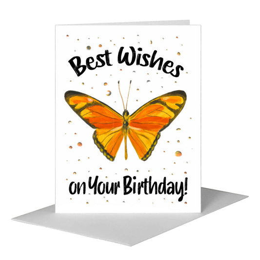 Dryas Julia Butterfly, Greeting Card (#7767A) A2 Card Front, www.printedcanvas.com