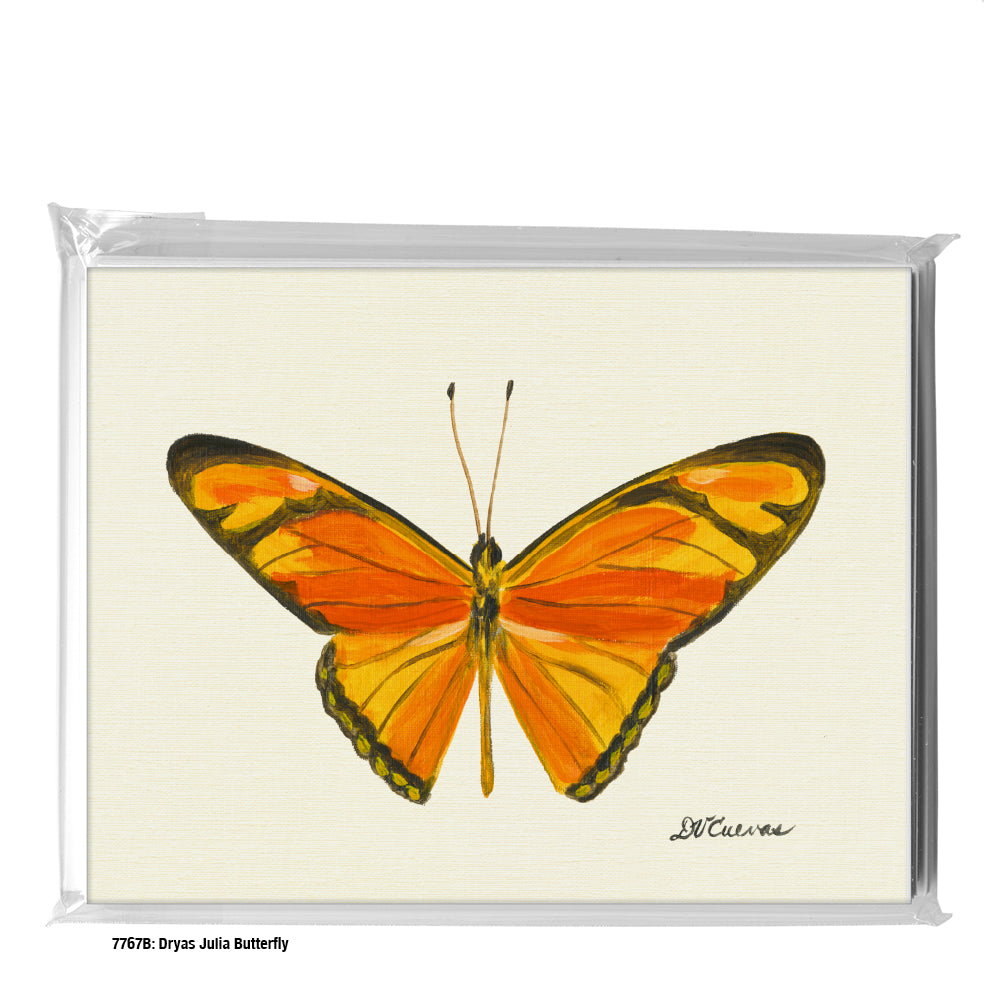 Dryas Julia Butterfly, Greeting Card (#7767B), 8-Pack, www.printedcanvas.com