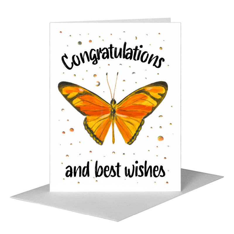 Dryas Julia Butterfly, Greeting Card (#7767C), A2 Card Front, www.printedcanvas.com