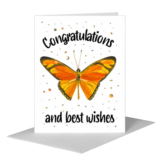 Dryas Julia Butterfly, Greeting Card (#7767C) A2 Card Front, www.printedcanvas.com