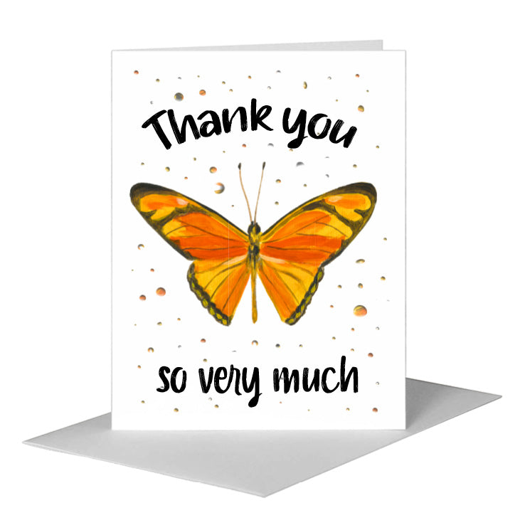 Dryas Julia Butterfly, Greeting Card (#7767G) A2 Card Front, www.printedcanvas.com