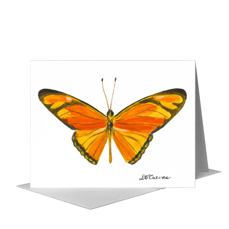 Dryas Julia Butterfly, Greeting Card (#7767B) A2 Card Front, www.printedcanvas.com