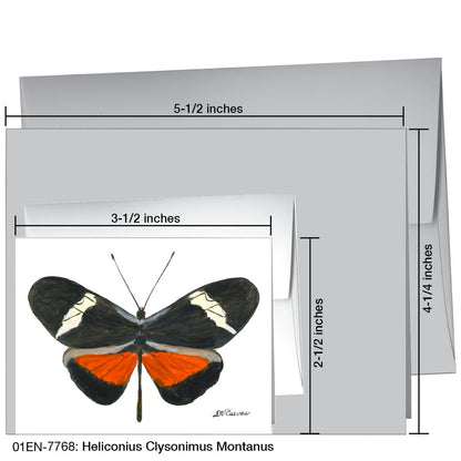 Heliconius Clysonimus Montanus, Greeting Card (7768), Enclosure, printedcanvas.com