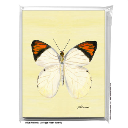Hebomoia Glaucippe Felderi Butterfly, Greeting Card (#7770B)