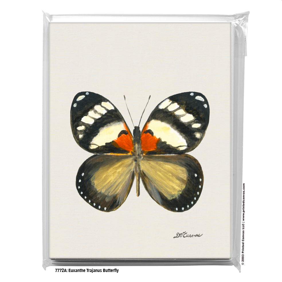 Euxanthe Trajanus Butterfly, Greeting Card (#7772A)