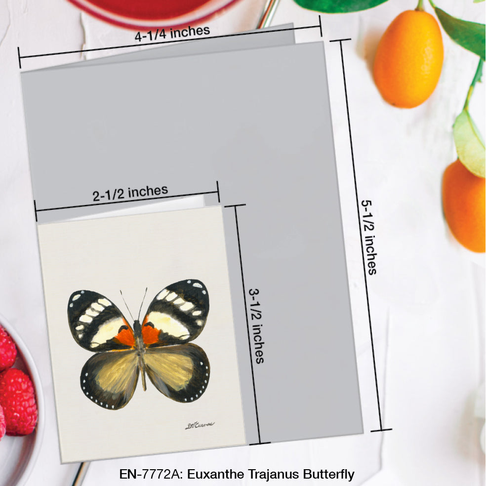 Euxanthe Trajanus Butterfly, Greeting Card (#7772A)