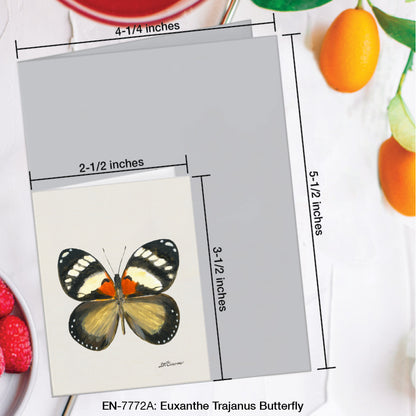 Euxanthe Trajanus Butterfly, Greeting Card (#7772A)
