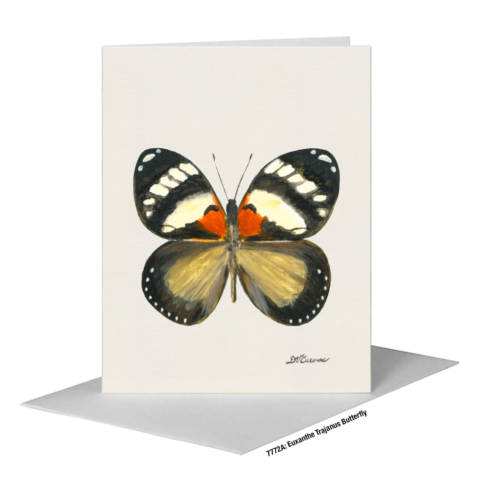 Euxanthe Trajanus Butterfly, Greeting Card (#7772A)
