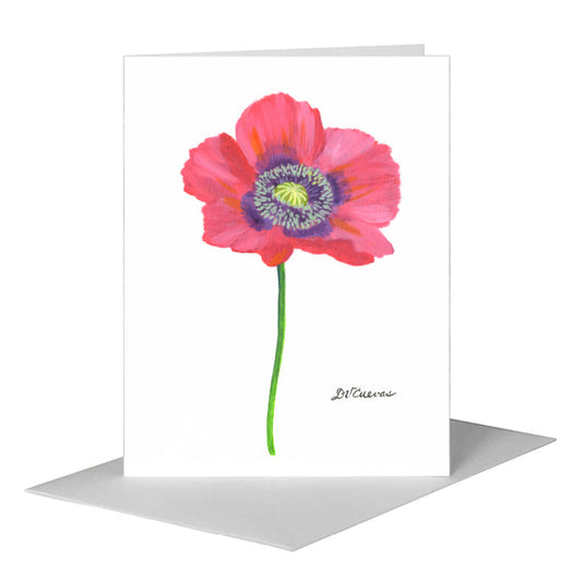 Poppy Cool Hue, Greeting Card (#7774A) A2 Card Front, www.printedcanvas.com