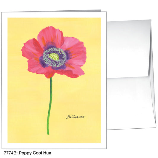Poppy Cool Hue, Greeting Card (7774B) - Printed Canvas