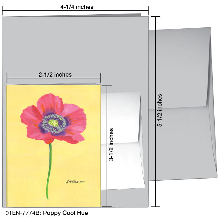 Poppy Cool Hue, Greeting Card (7774B), Enclosure Card, www.printedcanvas.com