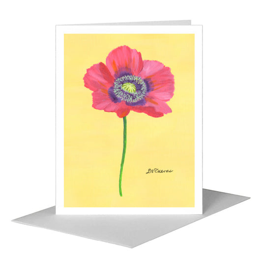 Poppy Cool Hue, Greeting Card (#7774B) A2 Card Front, www.printedcanvas.com