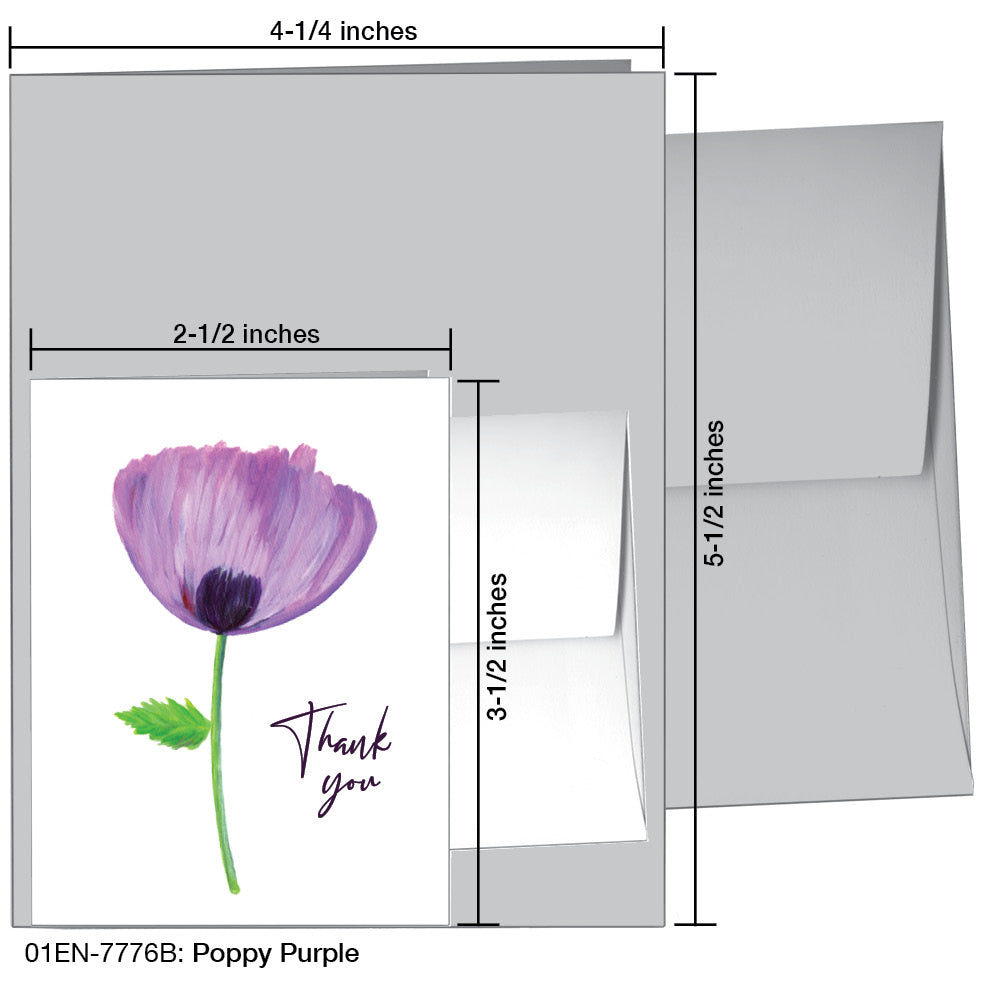 Poppy Purple, Greeting Card (7776B)