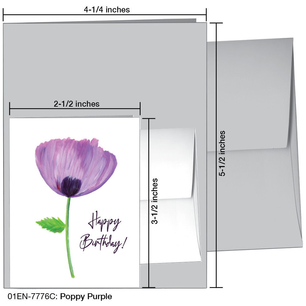 Poppy Purple, Greeting Card (7776C)