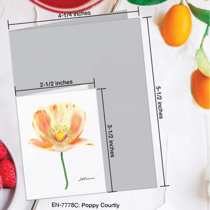 Poppy Courtly, Greeting Card (7778C), Enclosure Card, www.printedcanvas.com