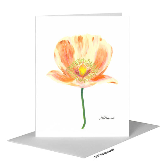 Poppy Courtly, Greeting Card (#7778C), A2 Card Front, www.printedcanvas.com