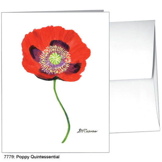 Poppy Quintessential, Greeting Card (7779A), A2 Card, printedcanvas.com