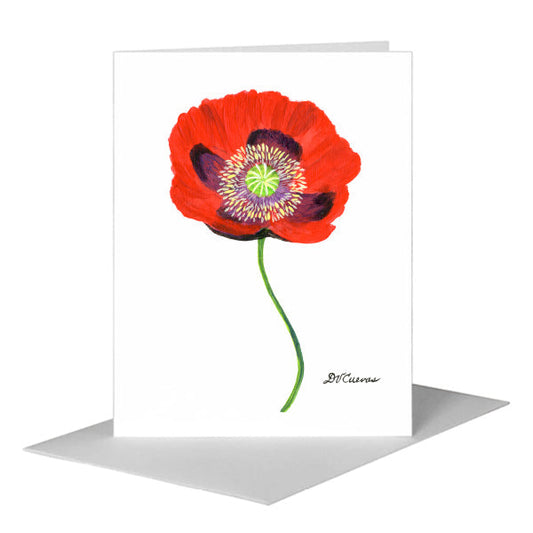 Poppy Quintessential, Greeting Card (#7779A) A2 Card Front, www.printedcanvas.com