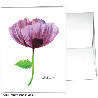 Poppy Tender Violet, Greeting Card (7780)