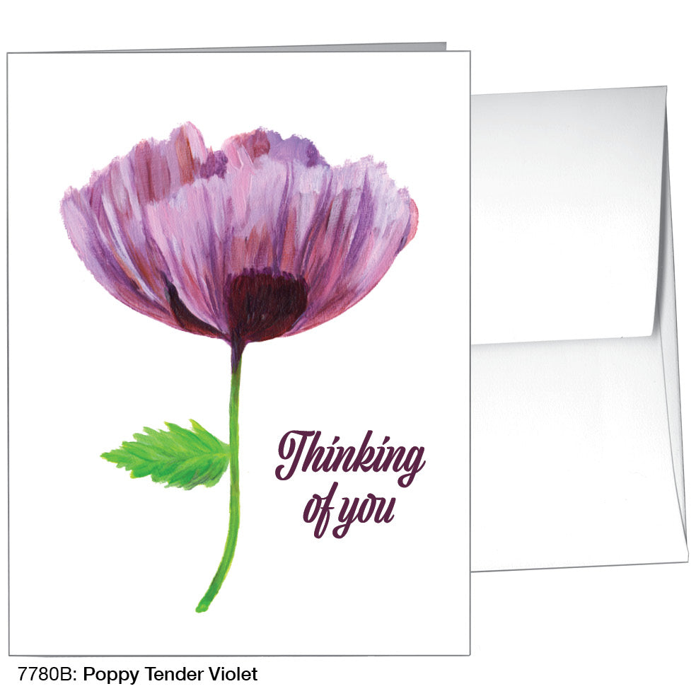 Poppy Tender Violet, Greeting Card (7780B), A2, printedcanvas.com