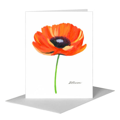 Poppy Essence, Greeting Card (#7781B) A2 Card Front, www.printedcanvas.com