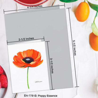 Poppy Essence, Greeting Card (7781B), Enclosure Card, www.printedcanvas.com