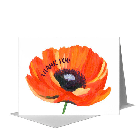 Poppy Essence, Greeting Card (#7781E) A2 Card Front, www.printedcanvas.com
